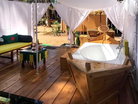 Sitting corner of Art Resort Goa in Goa