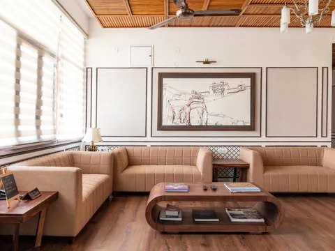 Sitting room of Bhola Bhawan B&B in Jaipur