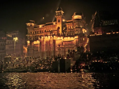 Façade of BrijRama Palace in Varanasi