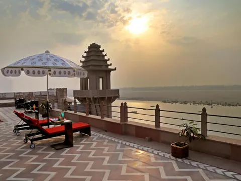 Terrace of BrijRama Palace in Varanasi