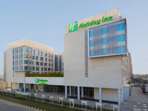 Façade of Holiday Inn New Delhi Aerocity in New Delhi