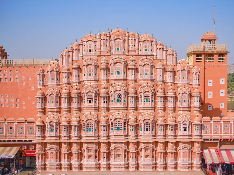 Pink façade of the Hawa Mahal, Jaipur