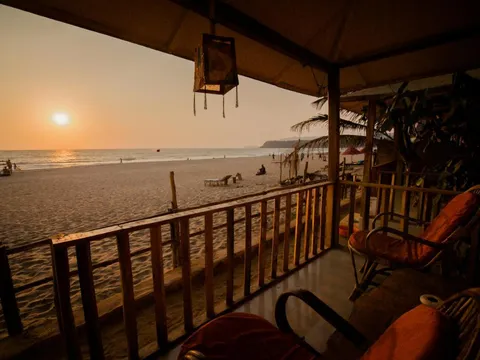 Room with balcony of Jardim a Mar in Goa