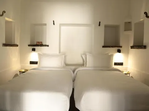 Room with two beds of Little Garden Guest House in Udaipur