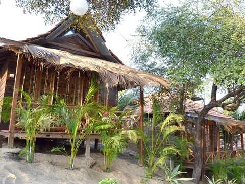 Façade of Little India Beach Cottages in Goa