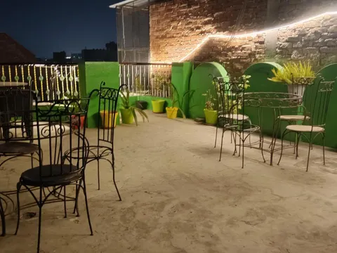 Terrace of Sandhya Guest House in Varanasi